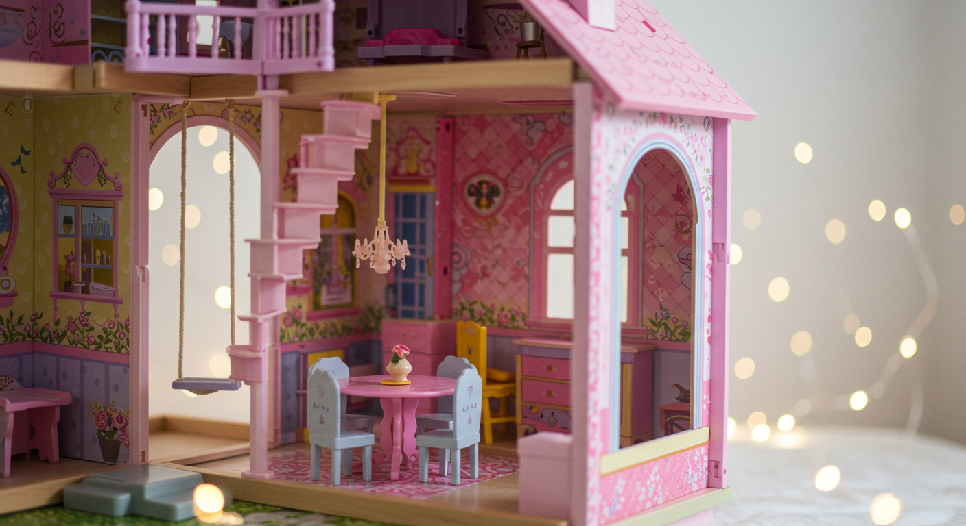 Barbie Ahşap Oyuncak Ev