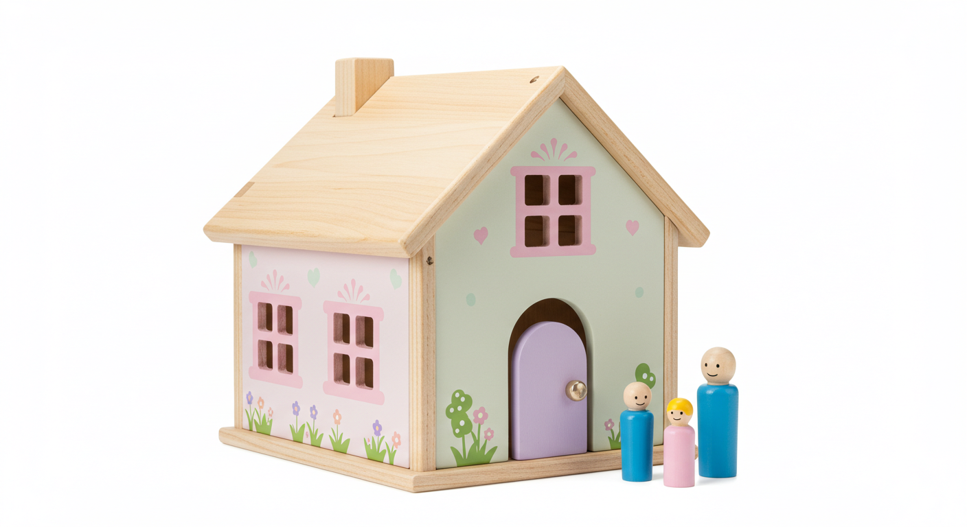 Çocuklar için Ahşap Oyun Evi