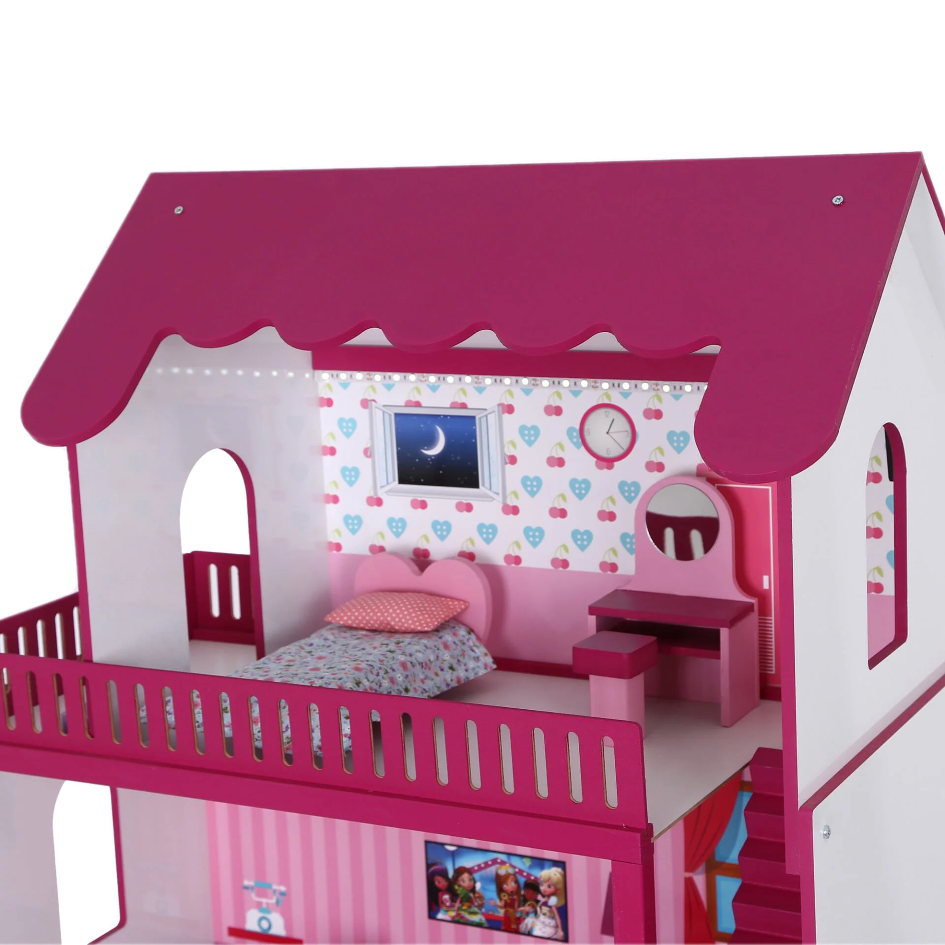 Pembe Ahşap Oyuncak Ev Modelleri Başakşehir