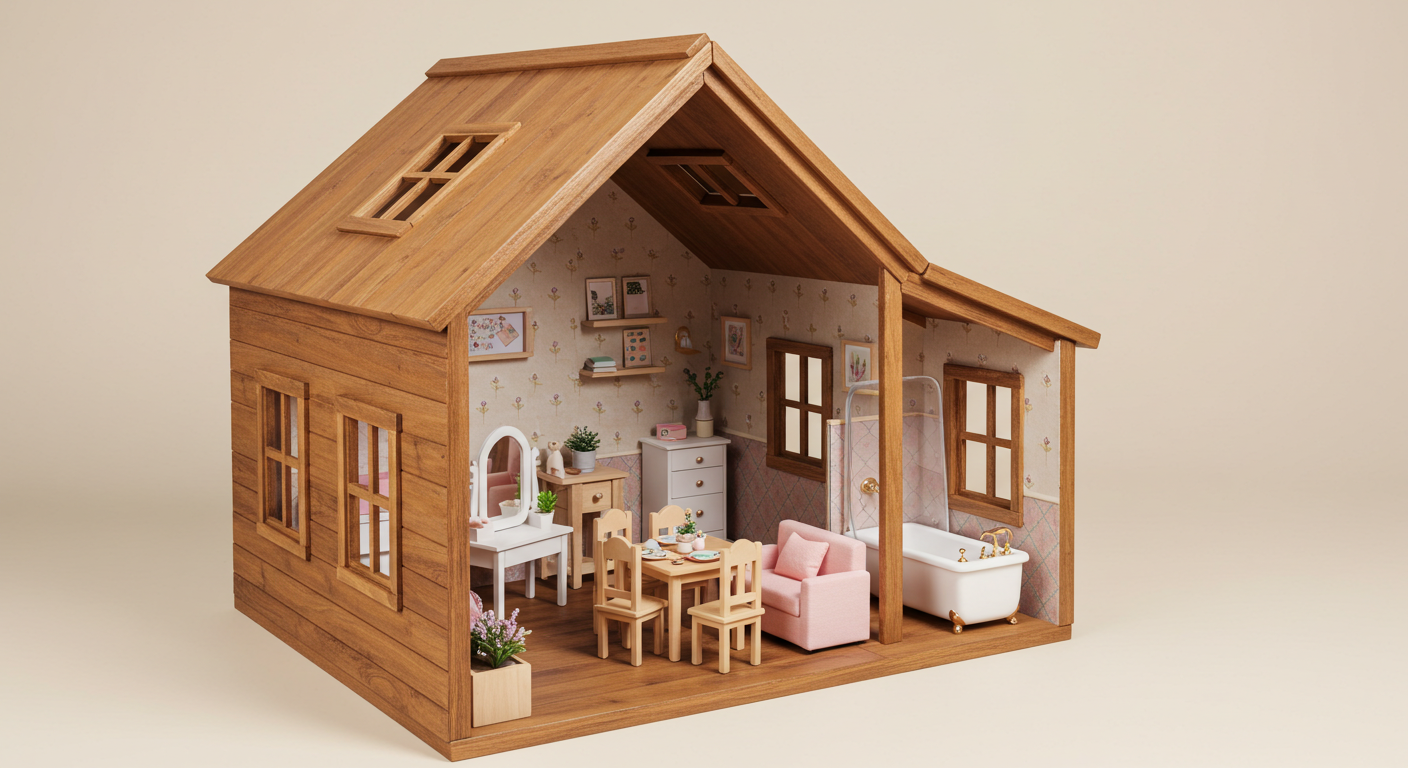 Ahşap Oyuncak Barbie Evi