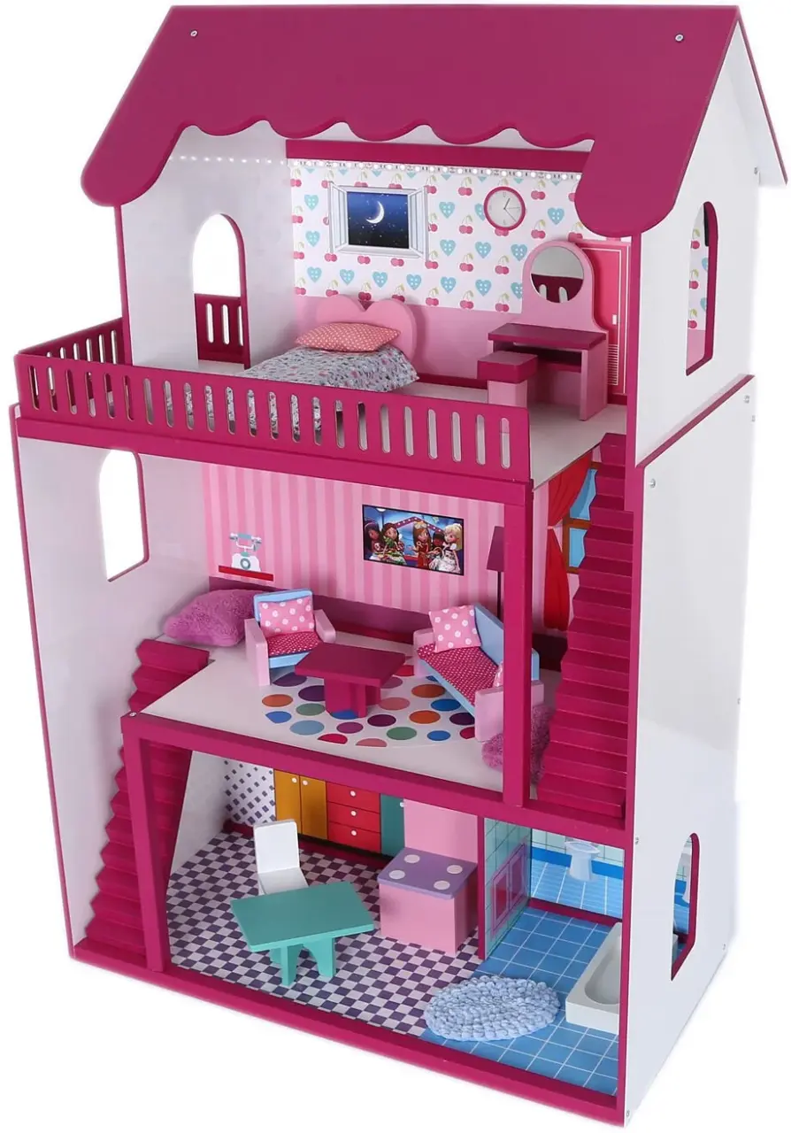 Pembe Ahşap Oyuncak Ev Modelleri Başakşehir