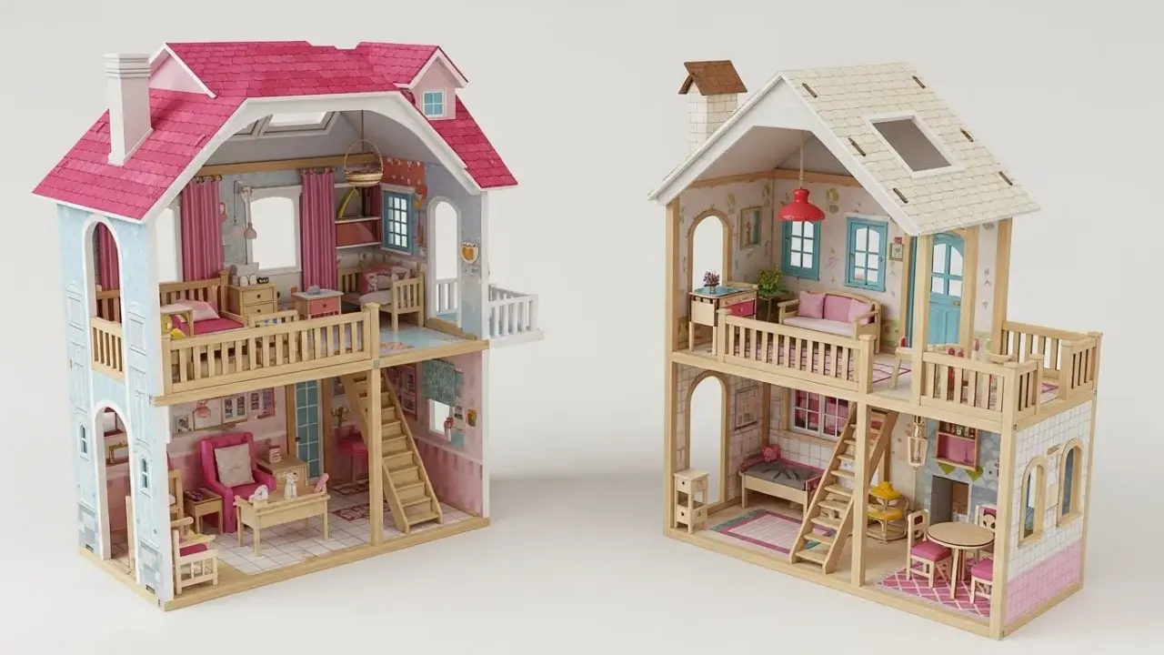 Barbie Uyumlu Ahşap Bebek Evi Modelleri: Estetik, Dayanıklı ve Eğitici Oyun Alanları