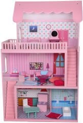 Ahşap Oyun Evi pembe