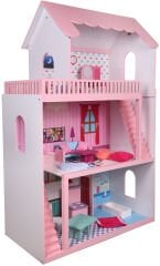 Ahşap Oyun Evi pembe