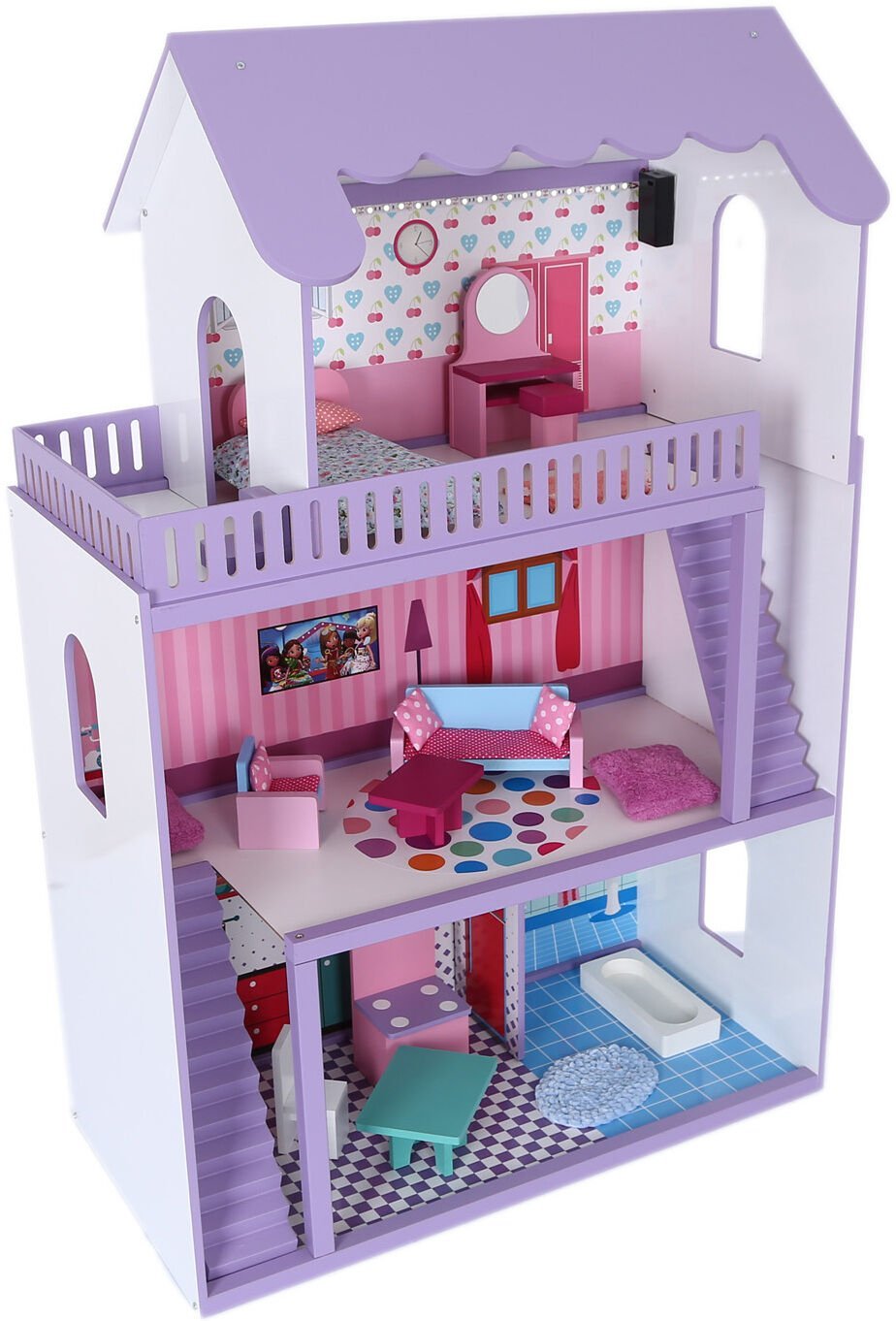 Ahşap oyun evi  lila