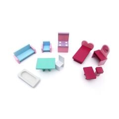 Ahşap oyun evi fuşya