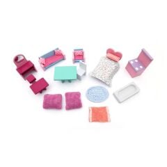 Ahşap oyun evi fuşya