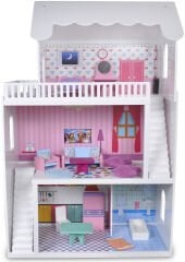 Ahşap oyun evi beyaz