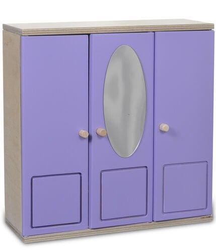 Ahşap Elbise Dolabı lila