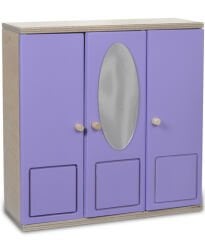 Ahşap Elbise Dolabı lila