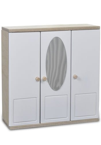 Ahşap Elbise Dolabı beyaz