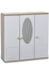 Ahşap Elbise Dolabı beyaz