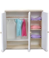 Ahşap Elbise Dolabı beyaz